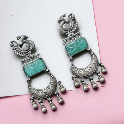 German Silver Dangler Earrings