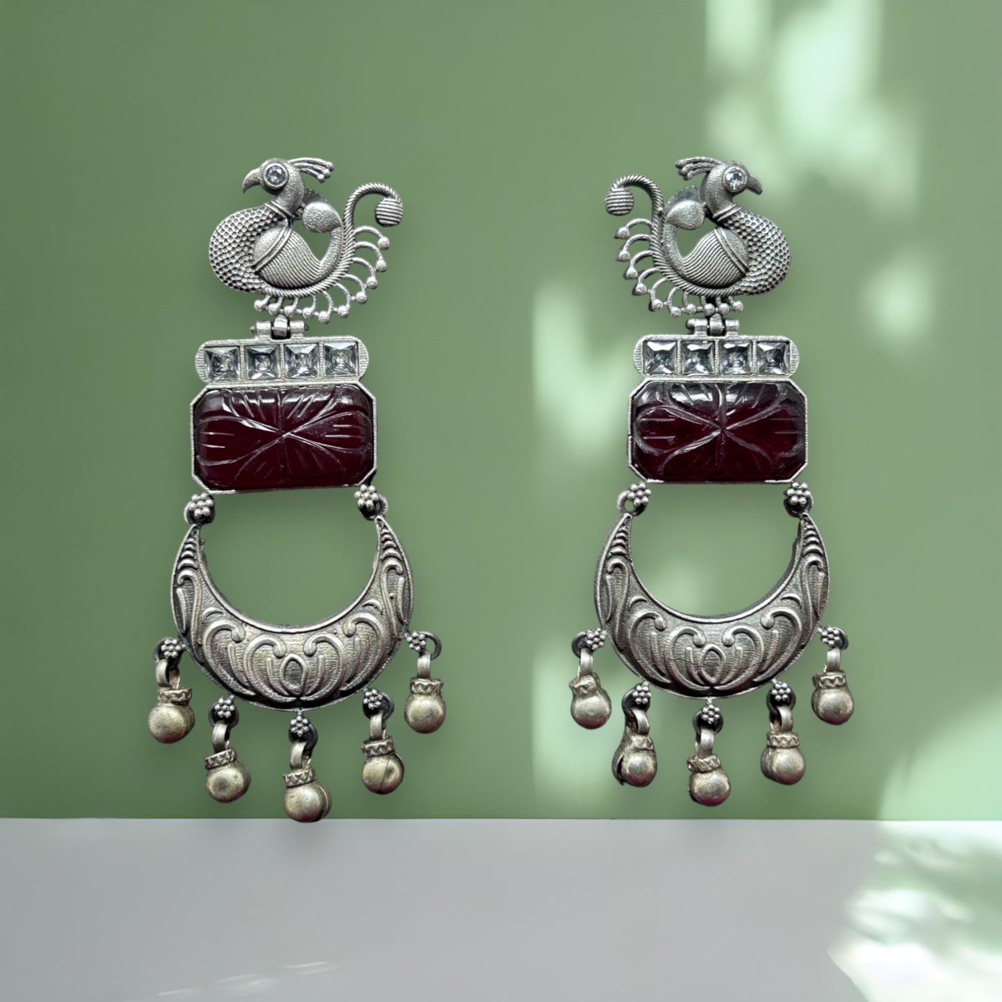 German Silver Dangler Earrings