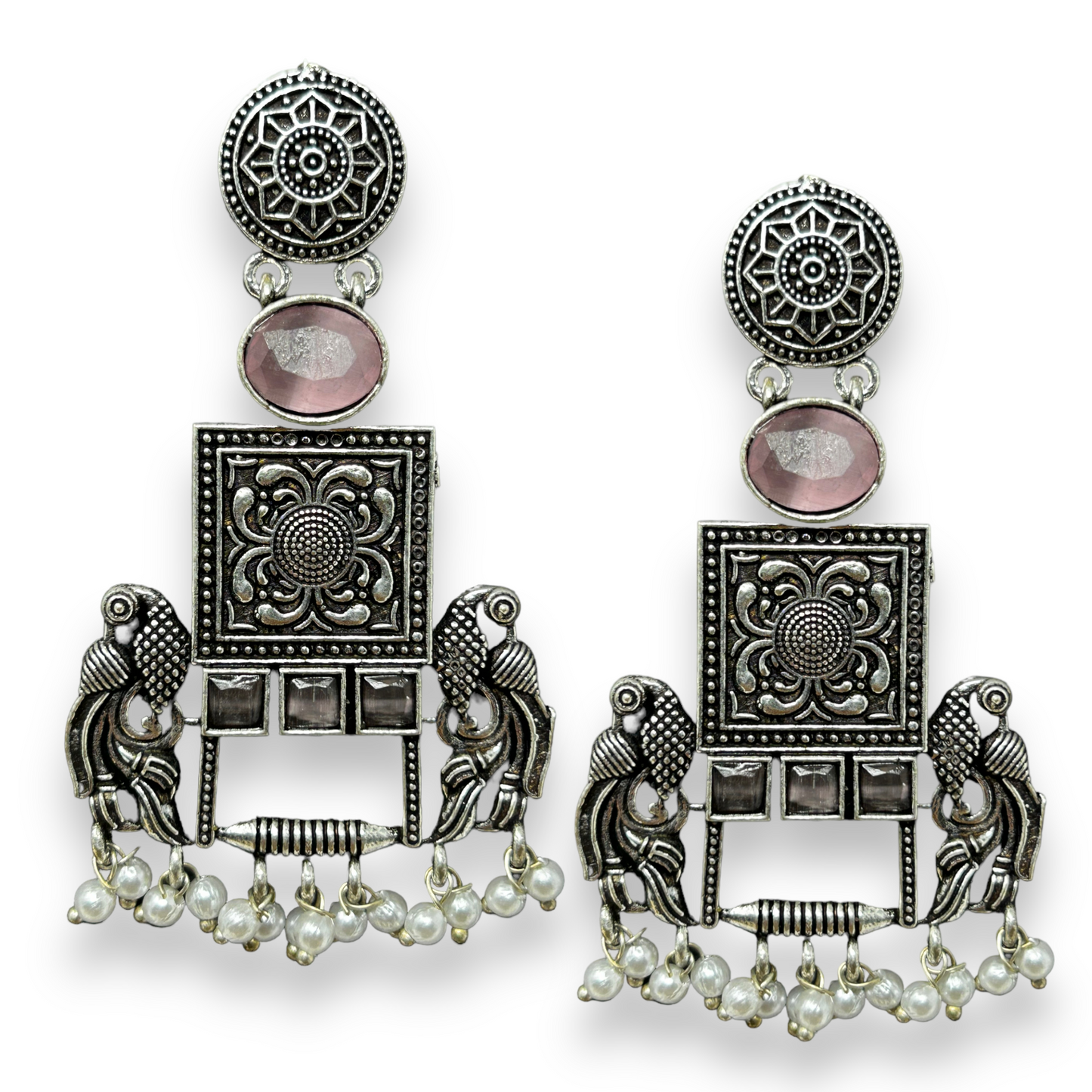 Exquisite German Silver Dangler Earrings for Stylish Statements