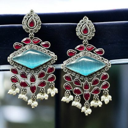 German Silver Dangler Earrings