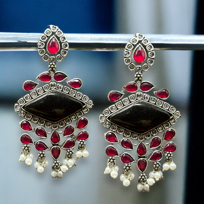 German Silver Dangler Earrings