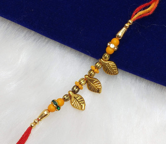 Leaf Pendant Bhabhi Lumba Rakhi