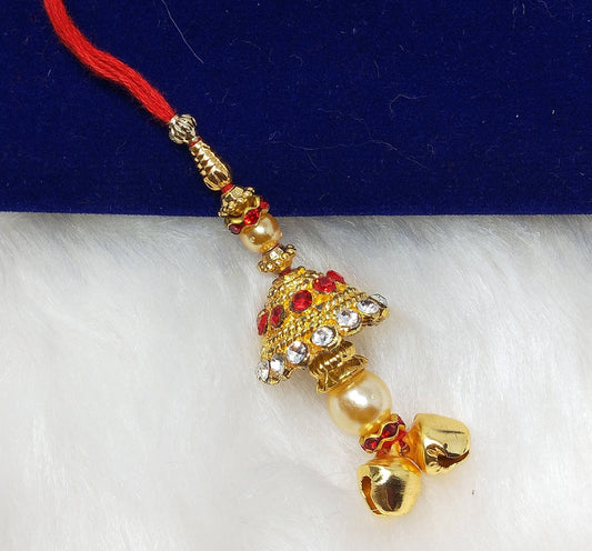 Red Ghungroo jhumki Bhabhi Lumba Rakhi