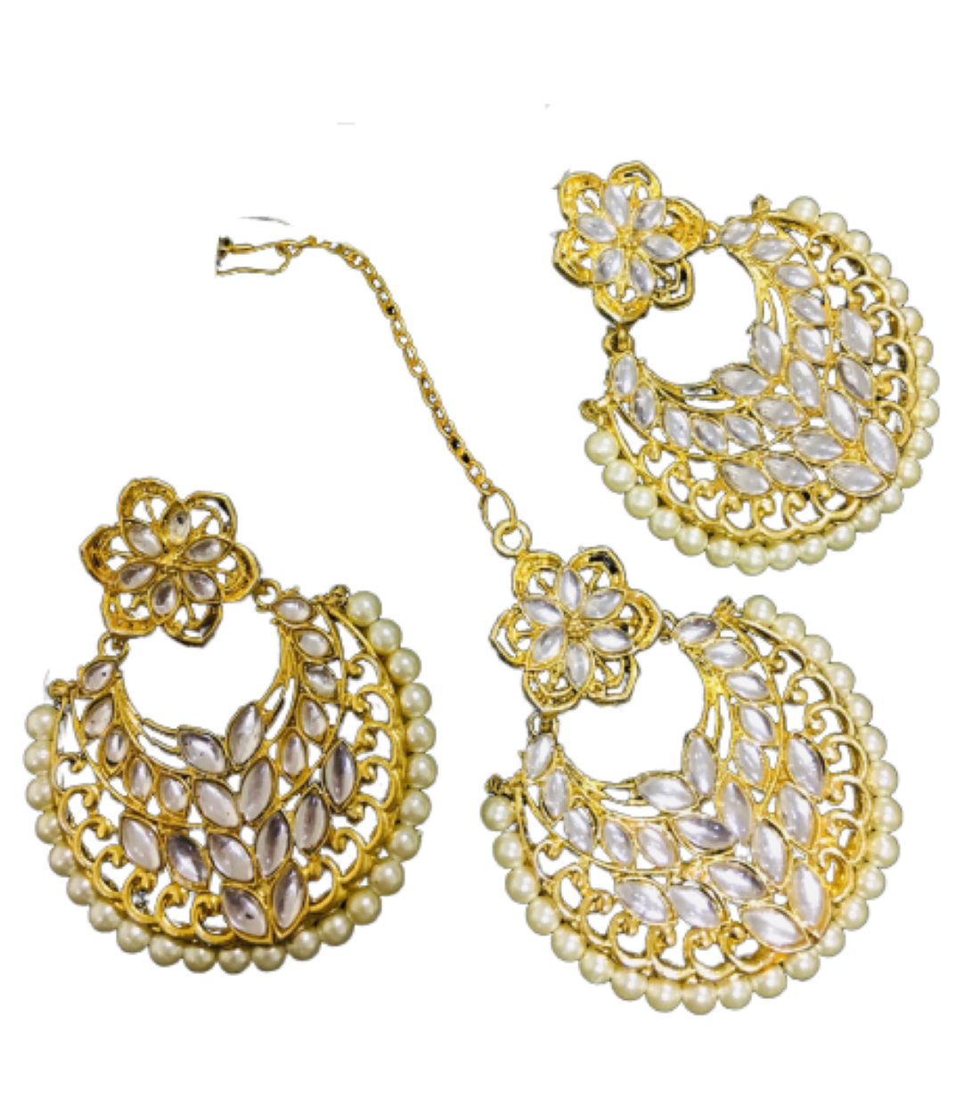 Maang Tikka Earrings Set