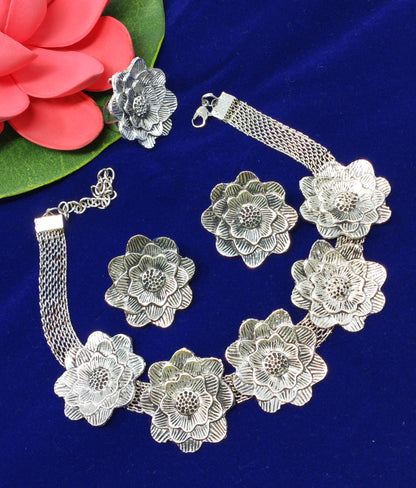 Elegant Oxidized Jewelry Set