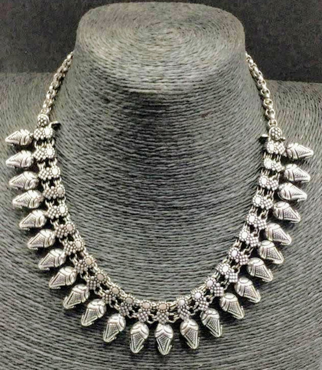 Vintage German Silver Heritage Necklace