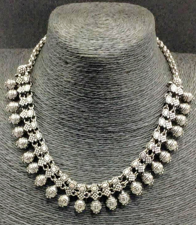 Antique German Silver Ethnic Necklace