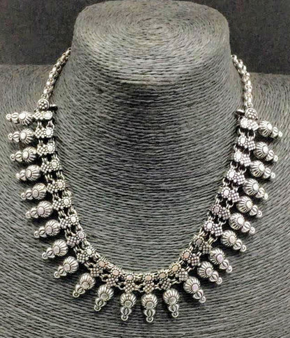 German Silver Traditional Oxidized Necklace