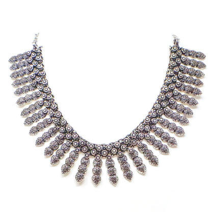 Ethnic German Silver Oxidized Necklace