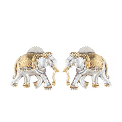 Hindu Idol Spiritual Elephant/Haathi Pendant Chain Earrings Jewelry Set