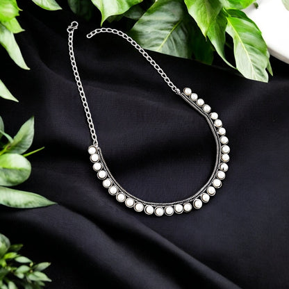 White Pearl Choker Necklace