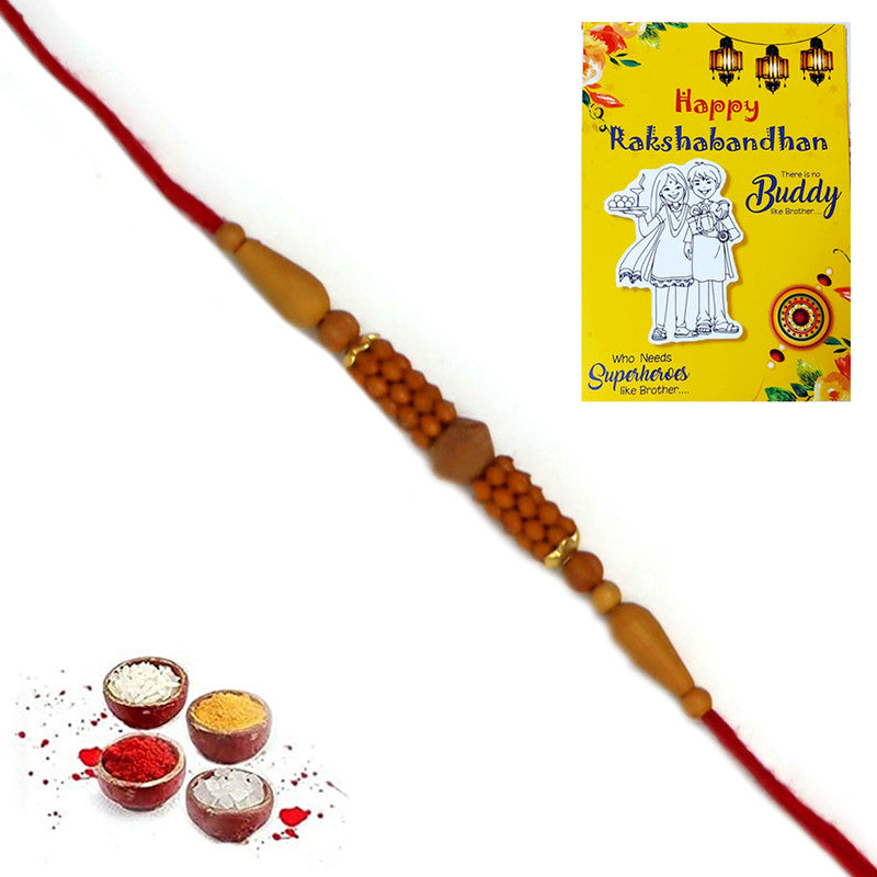 Single Beads Pearl Rakhi For Brother