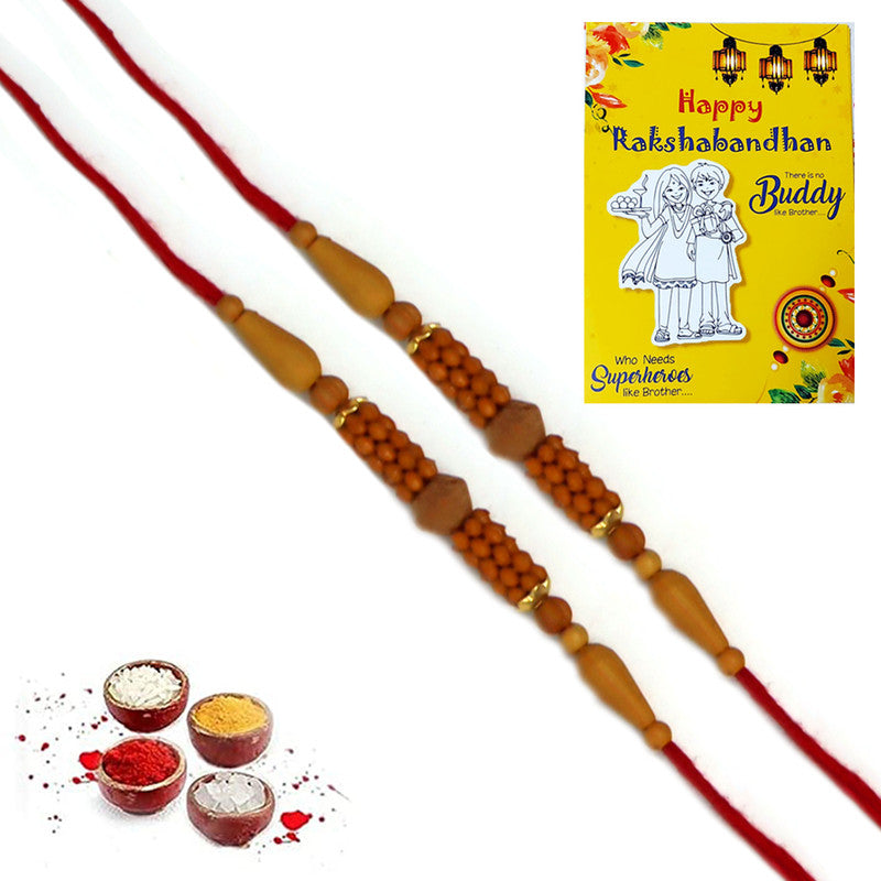 Single Beads Pearl Rakhi For Brother