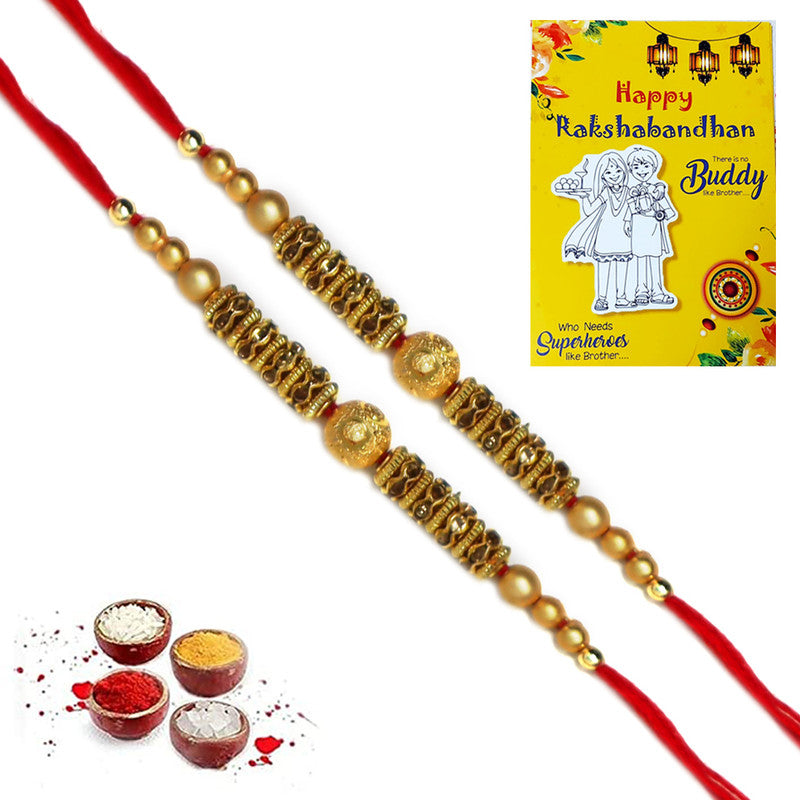 Golden Ball AD Rakhi | Rakhi for Brother