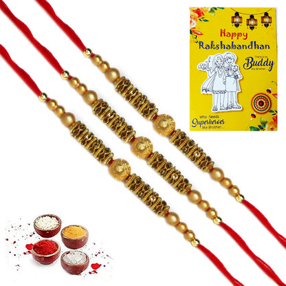 Golden Ball AD Rakhi | Rakhi for Brother