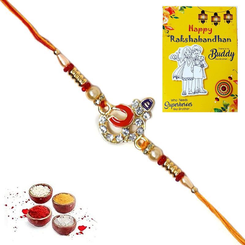 AD Shivling OM Pendant Rakhi