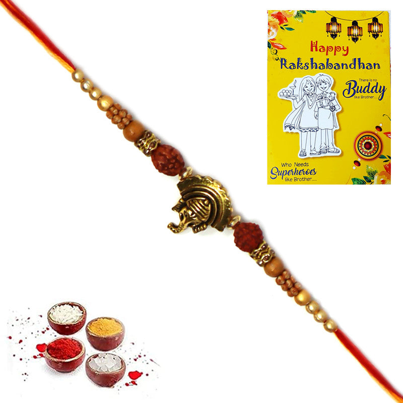 Ganesh Ridraksh Pendant Rakhi | Rakhi for Brother