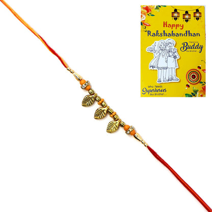 Leaf Pendant Bhabhi Lumba Rakhi