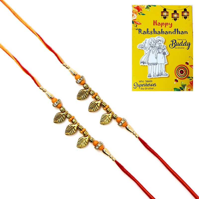 Leaf Pendant Bhabhi Lumba Rakhi