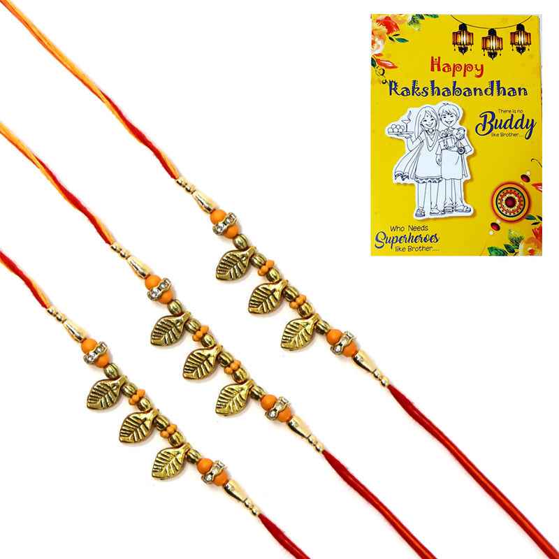 Leaf Pendant Bhabhi Lumba Rakhi