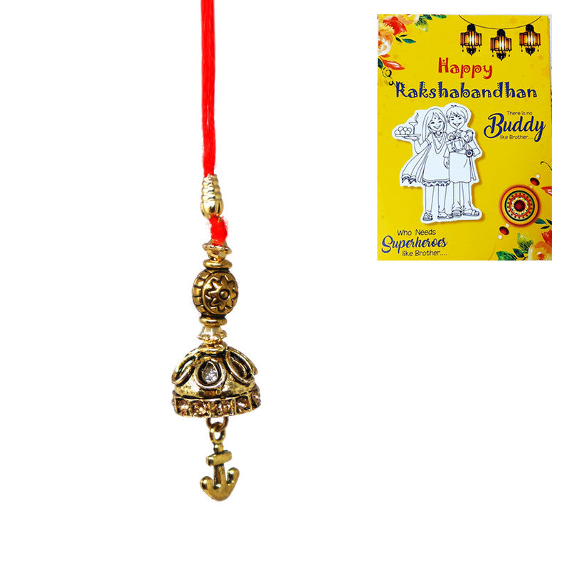 Gold Plated Bhabhi Lumba Rakhi