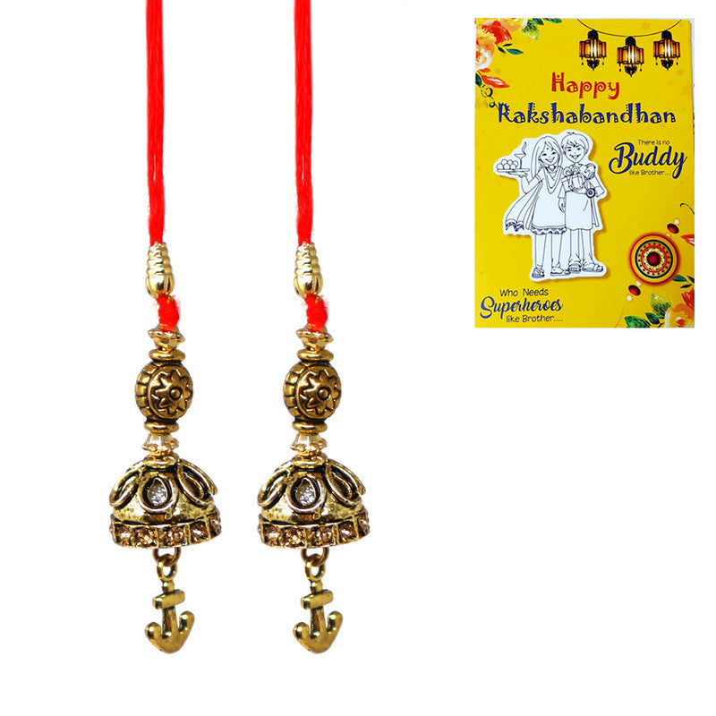 Gold Plated Bhabhi Lumba Rakhi