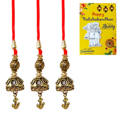 Gold Plated Bhabhi Lumba Rakhi