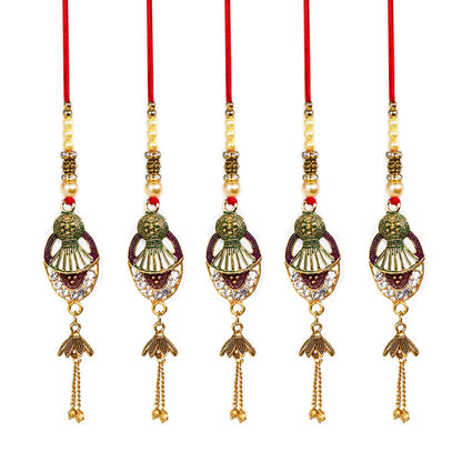 Ethnic Peacock Metal Bhabhi Lumba Rakhi