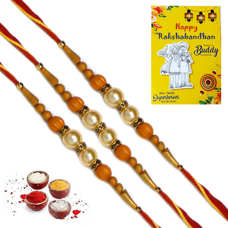 Golden Pearl Rakhi | Rakhi for Brother | Perfect Gift