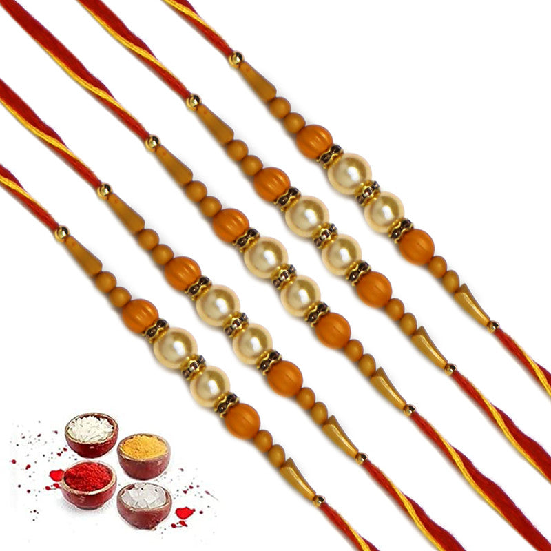 Golden Pearl Rakhi | Rakhi for Brother | Perfect Gift