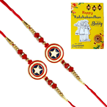 Captain America Logo Rakhi I Rakhi for Kids