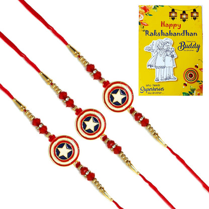 Captain America Logo Rakhi I Rakhi for Kids