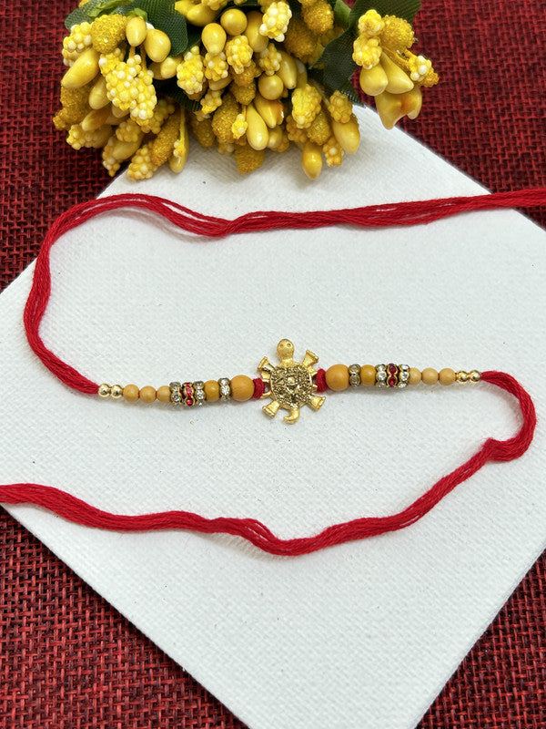 Good Luck Tortoise Pendant Rakhi For Men/Boys/Brother/Bhai/Bro With Greeting Card