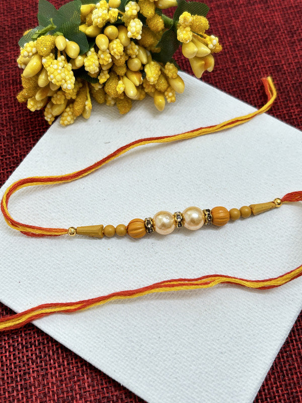 Golden Pearl Rakhi | Rakhi for Brother | Perfect Gift