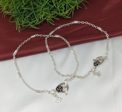 Fashionista Silver Plated Anklets