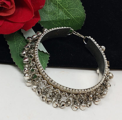 Oxidized Silver-Plated Ghungroo Handcrafted Bracelet