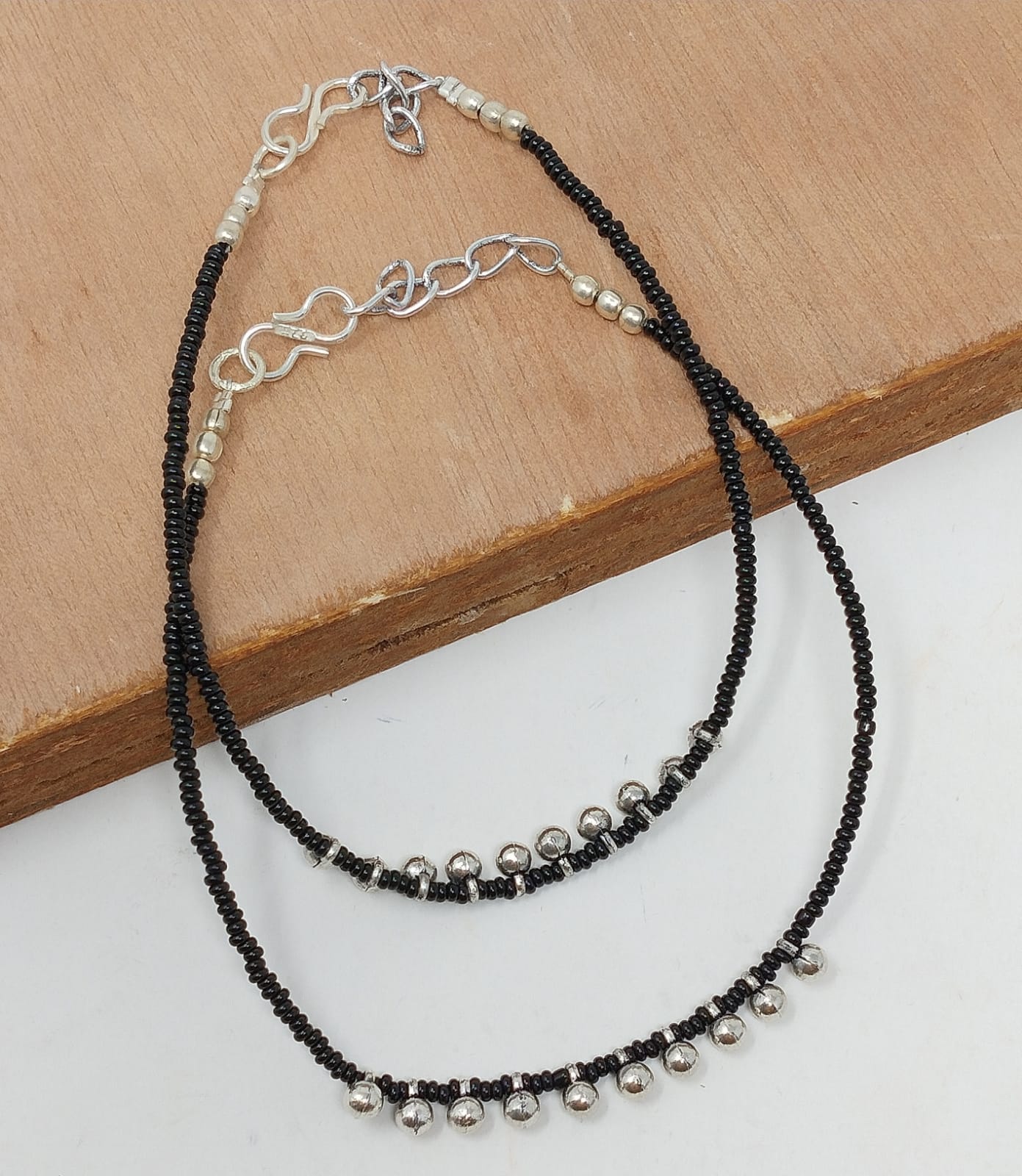 Ghunghroo Pendent Silver Chain Anklets