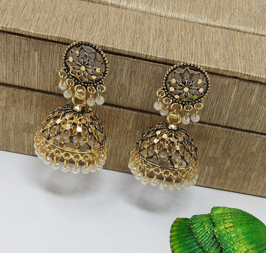 Traditional Golden Jhumka Earring