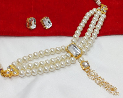 Pearl Choker Necklace Set