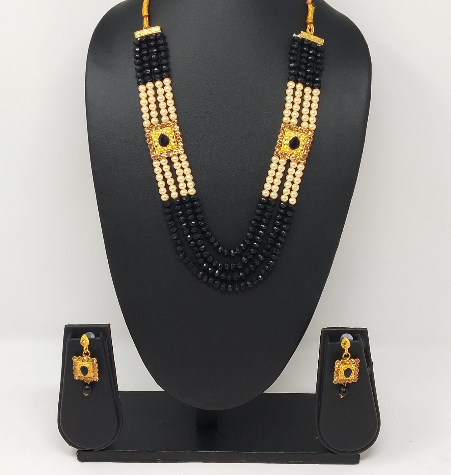 Royal Black Pearl Long Jewelry Set
