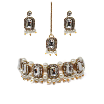 Pearl Choker Necklace Set