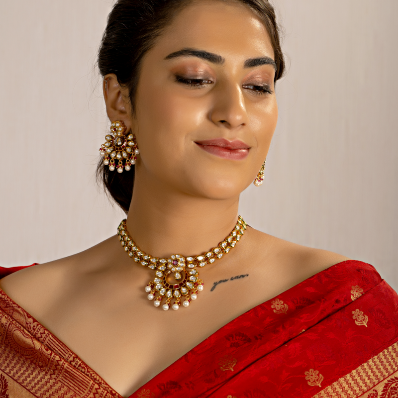 Fusion Finesse Luxury Kundan Ensemble Jewelry Set