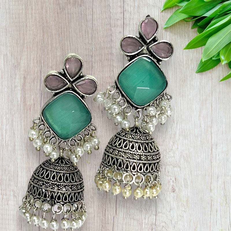 German Silver Jhumka Adornments: Artisan Craft