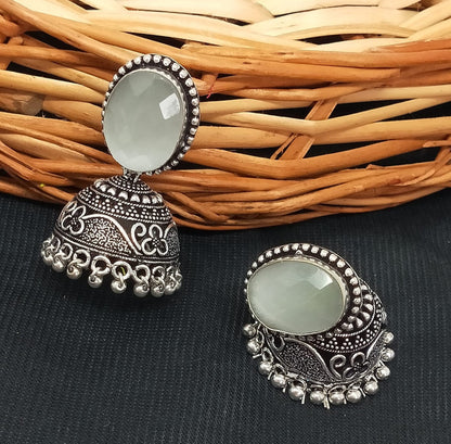 Glamorous Treasures: German Silver Oxidized Earrings