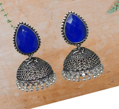 German Silver Oxidized Earrings: Finely Detailed Artistry for the Discerning Woman