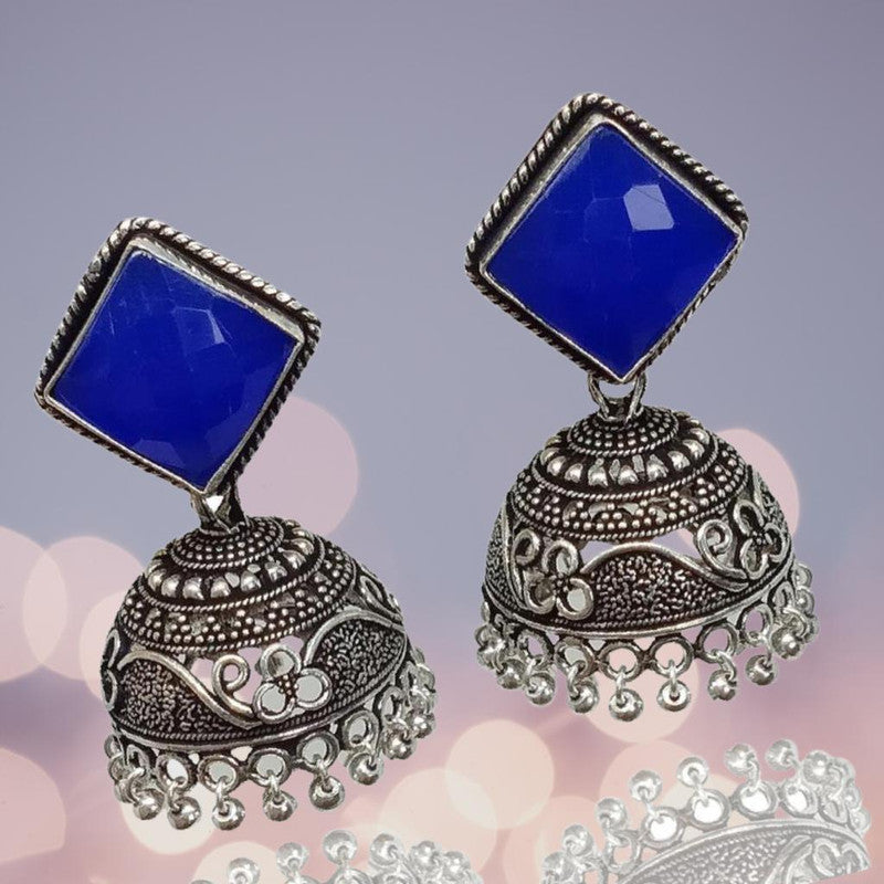 Glamorous Jhumka Elegance: Oxidized Silver