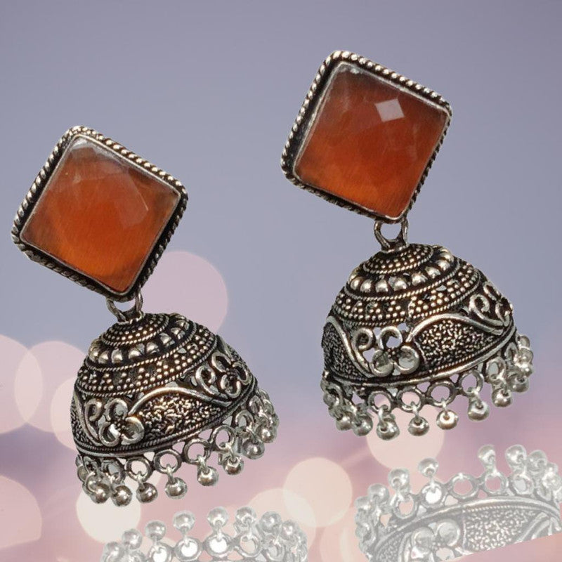 Jhumka Sophistication: German Silver Earrings