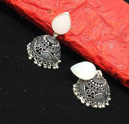 Captivating Gem Stone Jhumka Earrings: Embrace the Beauty of Tradition