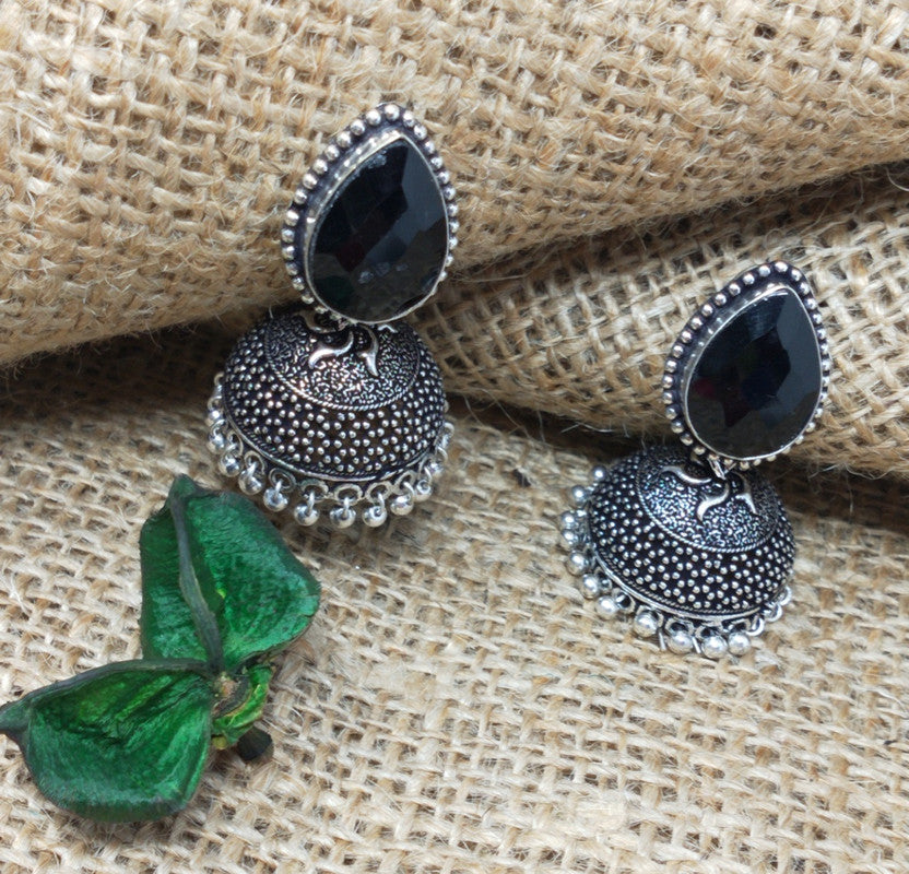 German Silver Oxidized Earrings: Artistic Design for a Unique Appeal