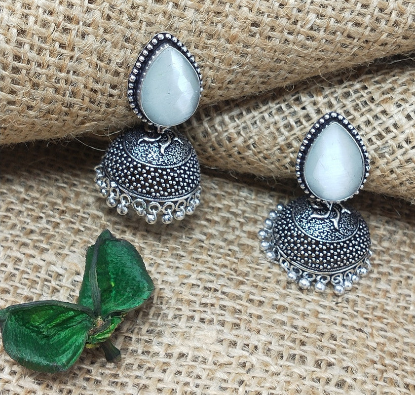 German Silver Oxidized Earrings: Retro Charm with a Modern Twist